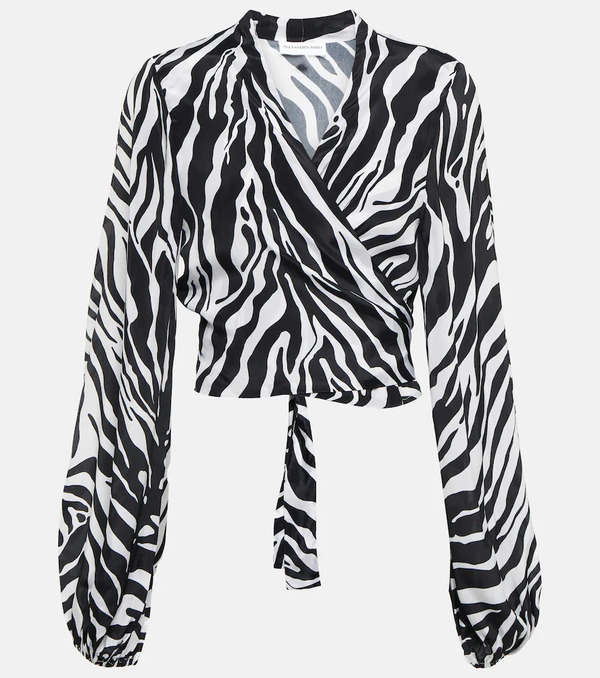  Alexandra Miro Alexandra Miro Tabitha Zebra-print Crop Top 