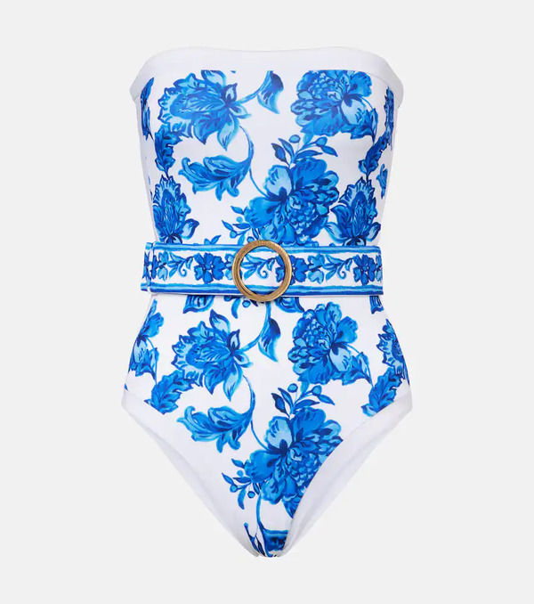  Alexandra Miro Alexandra Miro Whitney Belted Printed Swimsuit 