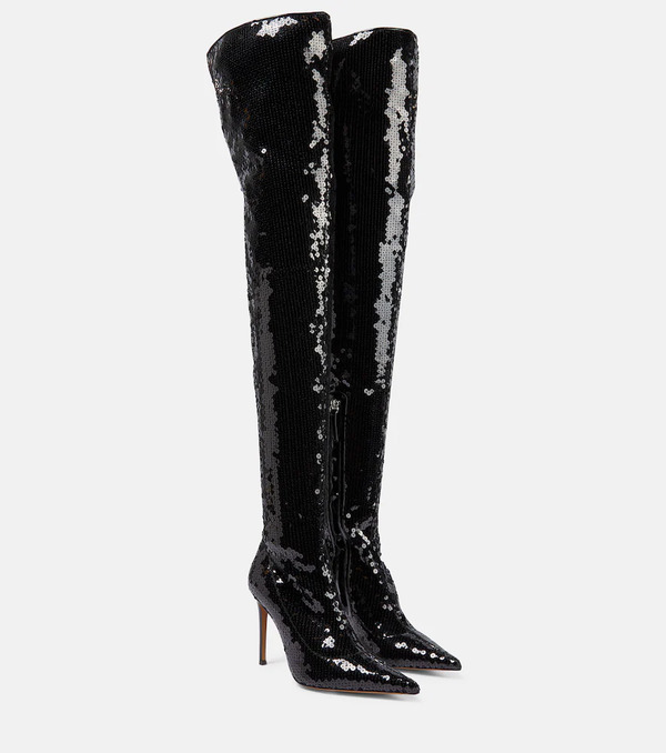  Alexandre Vauthier Alexandre Vauthier Elixir Sequined Over-the-knee Boots 