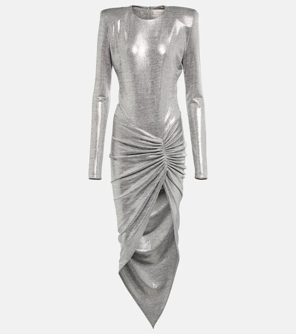  Alexandre Vauthier Alexandre Vauthier Metallic Jersey Midi Dress 