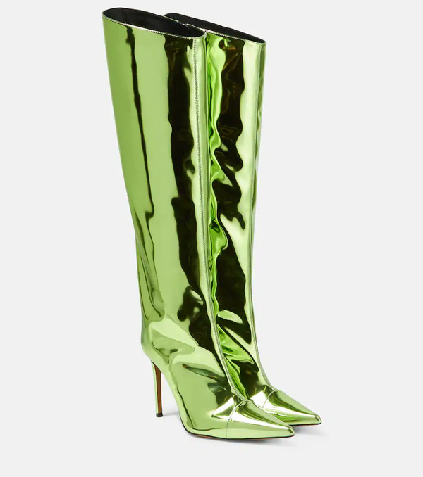  Alexandre Vauthier Alexandre Vauthier Mirrored Leather Knee-high Boots 
