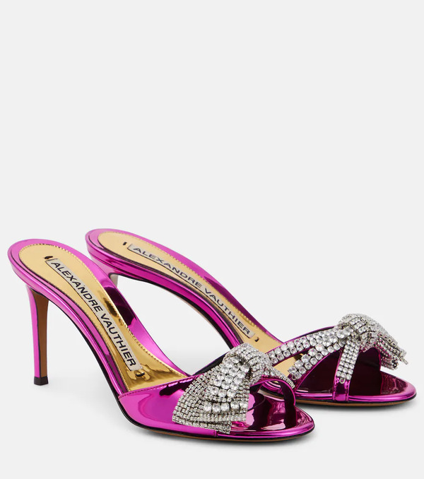  Alexandre Vauthier Alexandre Vauthier Shooting Embellished Mules 