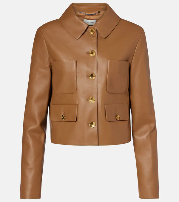  Altuzarra Altuzarra Astley Cropped Leather Jacket 