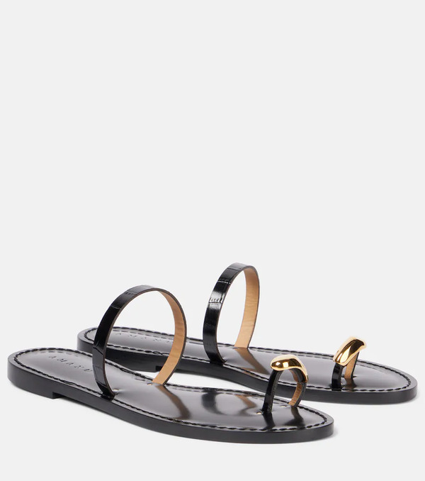  Amanu Amanu Kibera Embellished Leather Sandals 