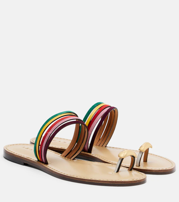  Amanu Amanu Lusaka Leather Thong Sandals 