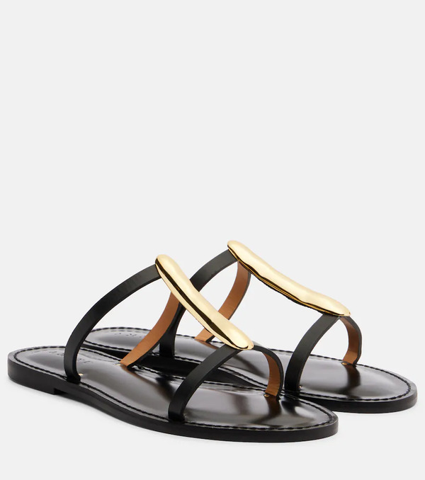  Amanu Amanu Sahara Embellished Leather Sandals 