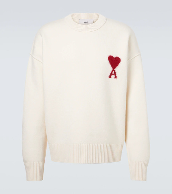  Ami Paris Ami Paris Ami De Cour Virgin Wool Sweater 