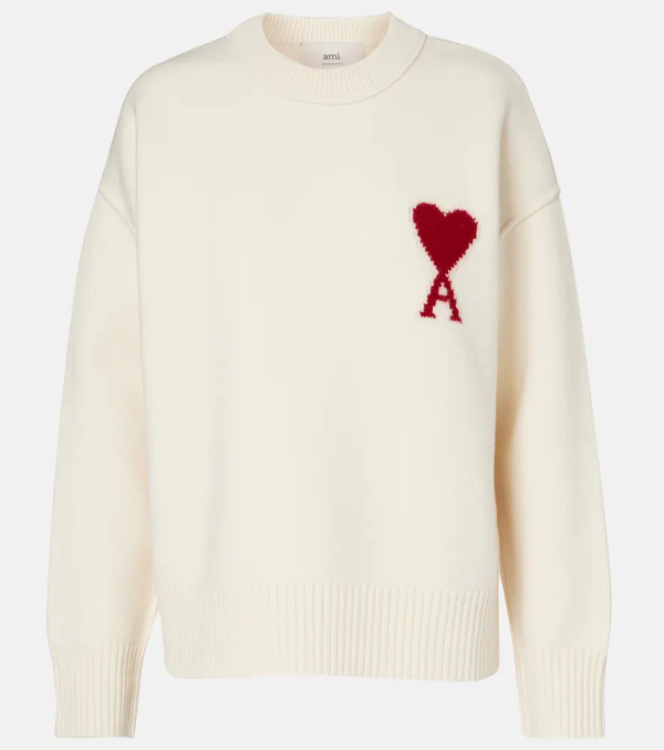  Ami Paris Ami Paris Ami De Cour Virgin Wool Sweater 