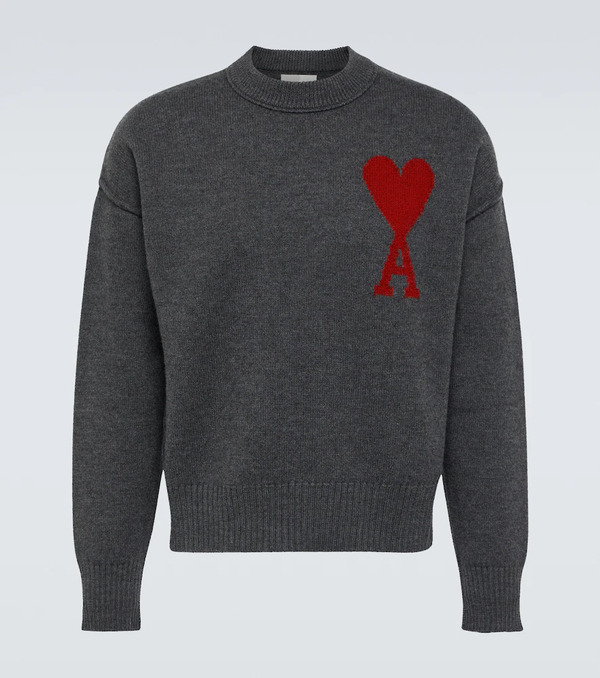  Ami Paris Ami Paris Ami De Cour Wool Sweater 