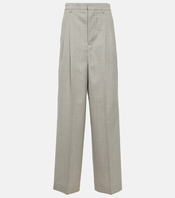  Ami Paris Ami Paris High-rise Wool Wide-leg Pants 