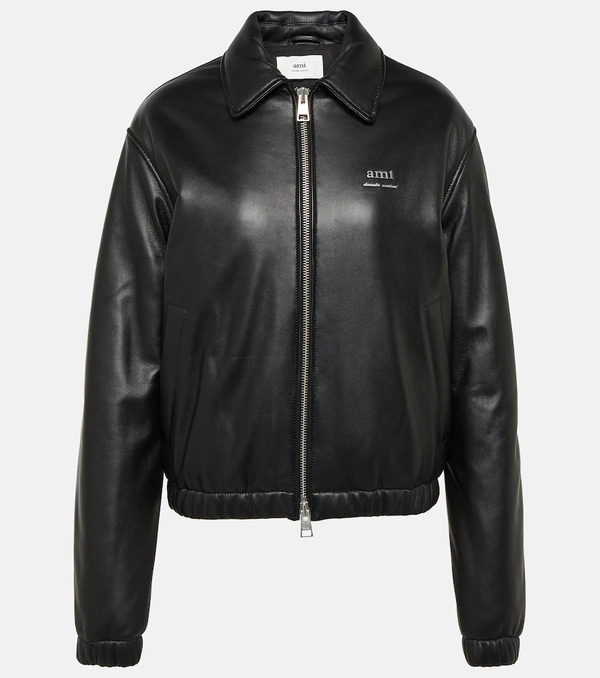  Ami Paris Ami Paris Leather Jacket 
