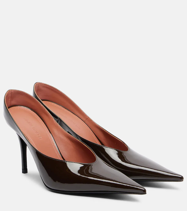  Amina Muaddi Amina Muaddi Anok 90 Patent Leather Pumps 