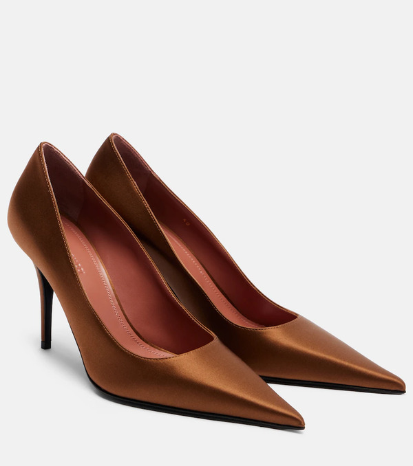  Amina Muaddi Amina Muaddi Barbara Satin Pumps 