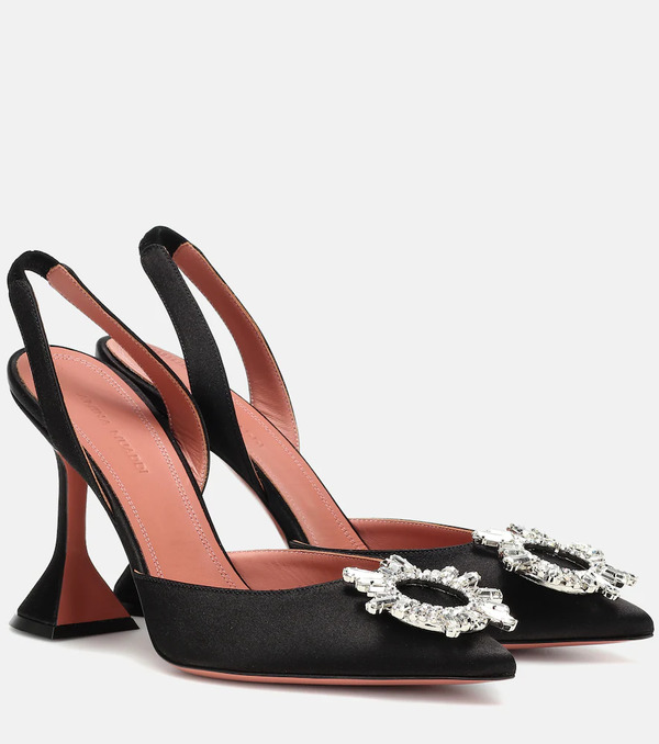  Amina Muaddi Amina Muaddi Begum Satin Slingback Pumps 