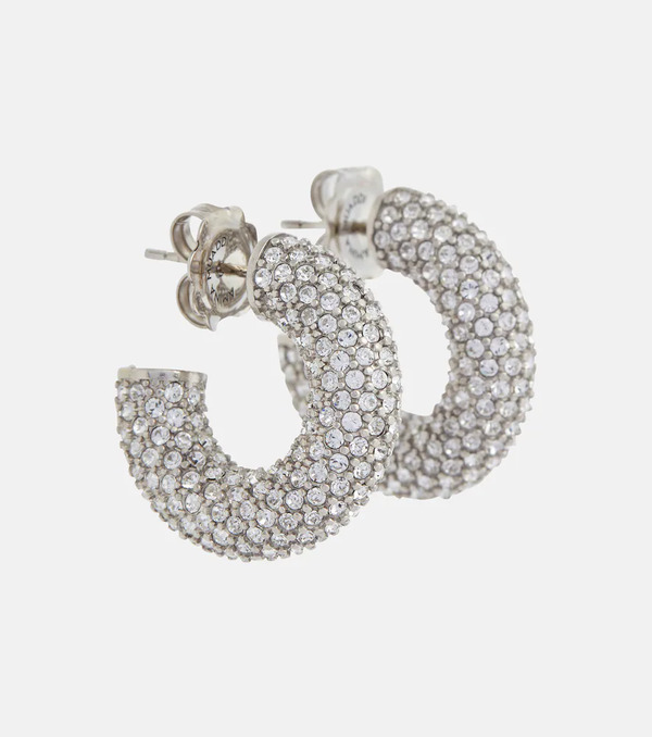  Amina Muaddi Amina Muaddi Cameron Mini Embellished Earrings 