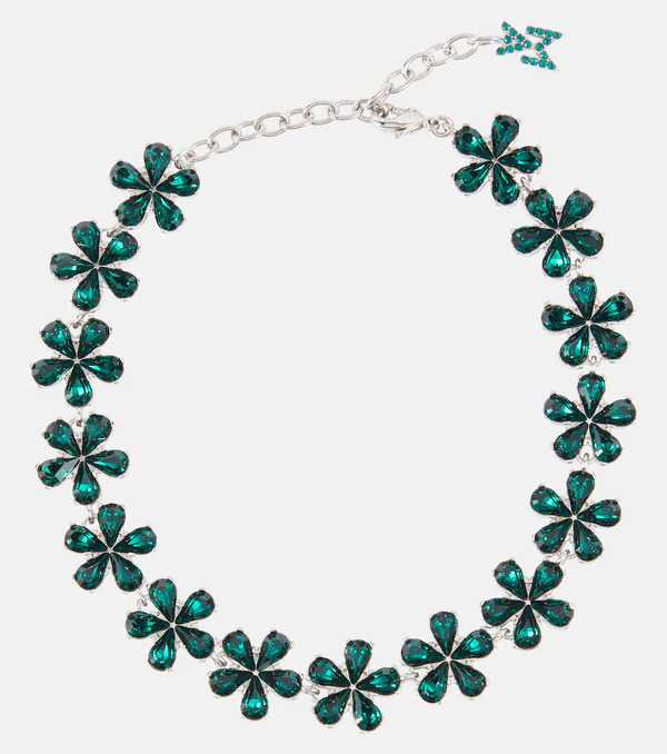 Amina Muaddi Amina Muaddi Crystal-embellished Anklet 