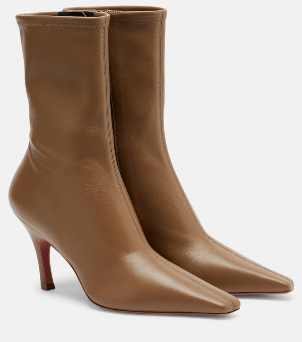  Amina Muaddi Amina Muaddi Jamie Leather Ankle Boots 
