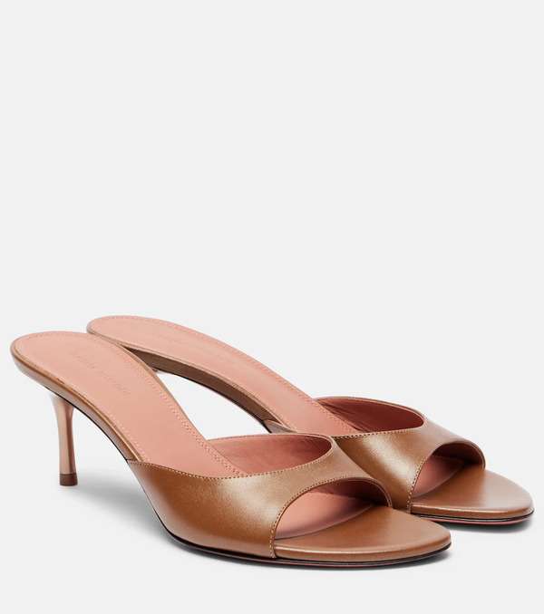  Amina Muaddi Amina Muaddi Jeanne 60 Leather Mules 