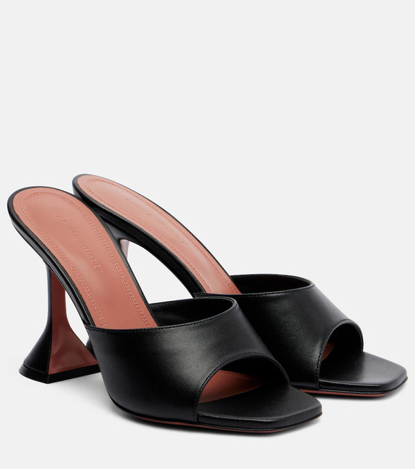  Amina Muaddi Amina Muaddi Lupita Leather Mules 