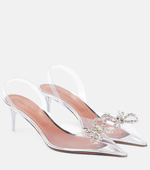  Amina Muaddi Amina Muaddi Rosie Embellished Slingback Pumps 