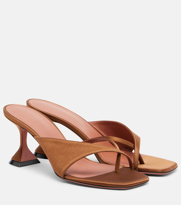  Amina Muaddi Amina Muaddi Shiona Satin Sandals 