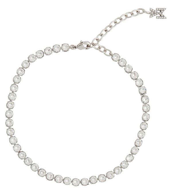  Amina Muaddi Amina Muaddi Tennis Crystal-embellished Anklet 