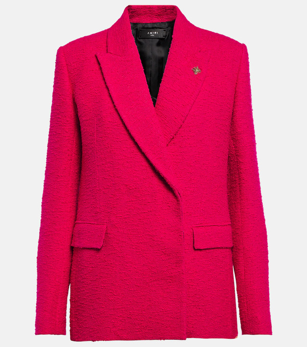  Amiri Amiri Double-breasted Boucle Blazer 