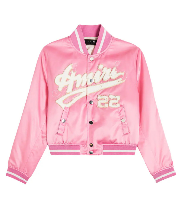  Amiri Kids Amiri Kids Logo Sateen Bomber Jacket 