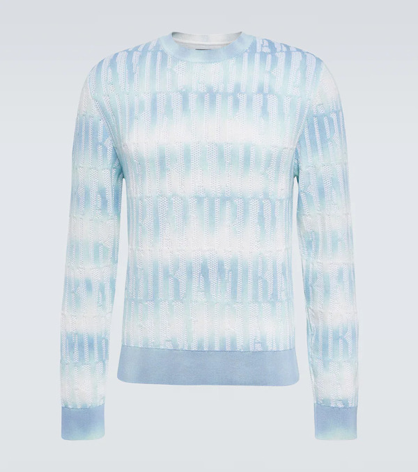  Amiri Amiri Logo Cotton And Cashmere-blend Sweater 