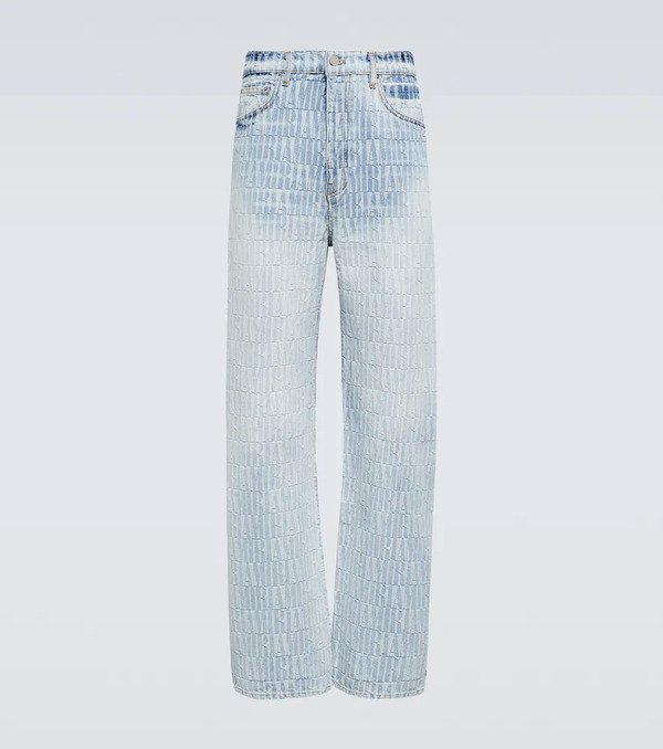  Amiri Amiri Logo Jacquard Denim Pants 