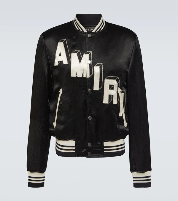  Amiri Amiri Satin Varsity Jacket 