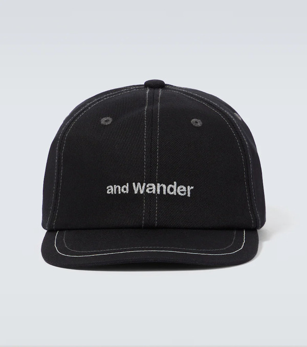  And Wander And Wander Logo Cotton Twill Baseball Cap 