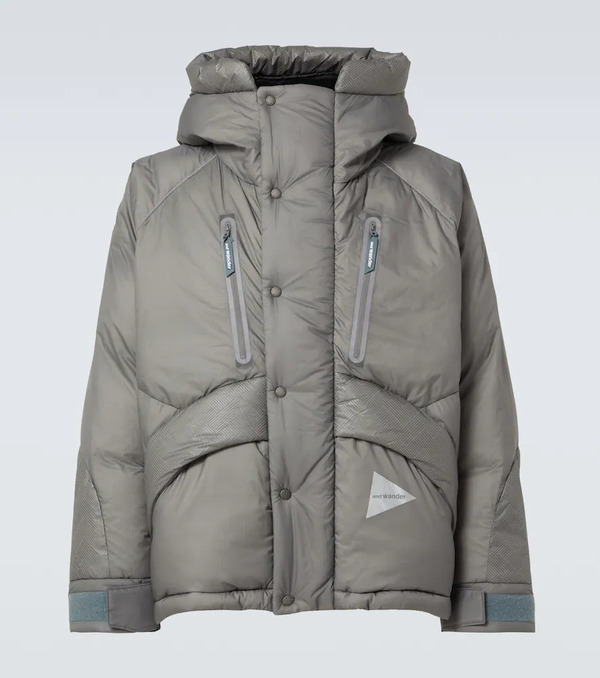  And Wander And Wander Logo Puffer Jacket 