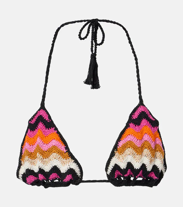  Anna Kosturova Anna Kosturova Striped Cotton Bikini Top 