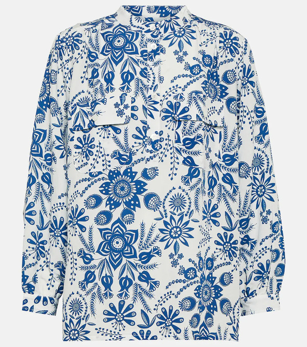  A.p.c. A.p.c. Aubrey Floral Linen-blend Blouse 