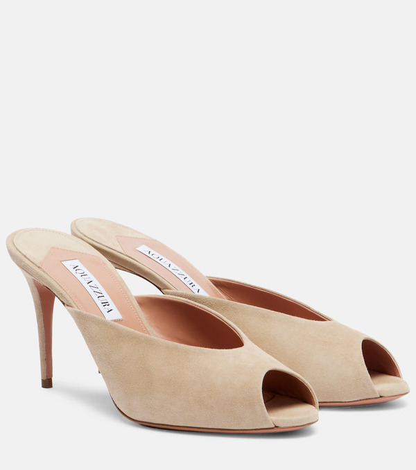  Aquazzura Aquazzura Secret 85 Suede Mules 