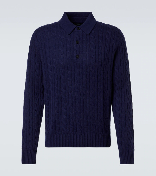  Arch4 Arch4 Cable-knit Cashmere Polo Sweater 