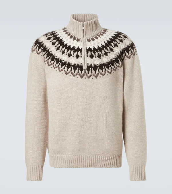  Arch4 Arch4 Mr Saint Gervais Cashmere Half-zip Sweater 