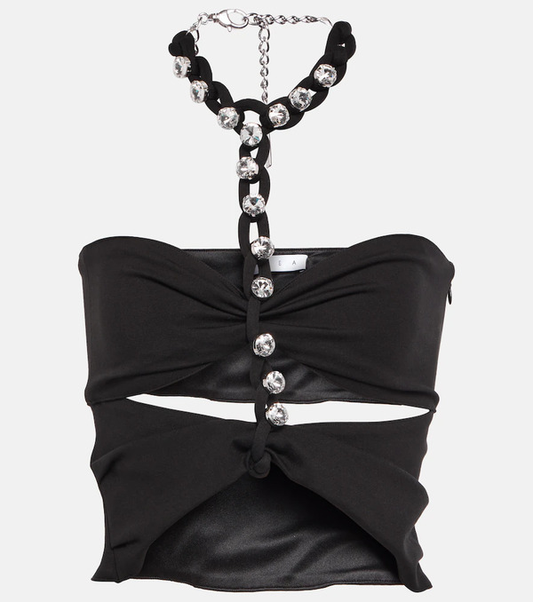  Area Area Chain-link Embellished Halter Top 
