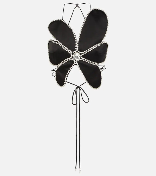  Area Area Crystal-embellished Halterneck Top 