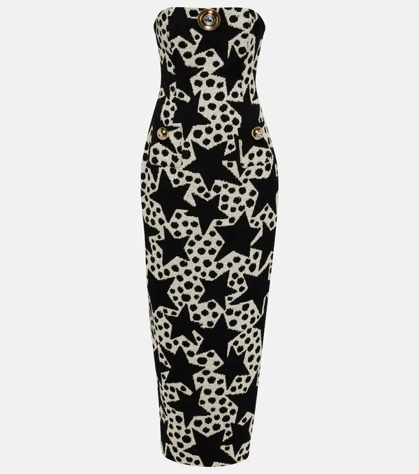  Area Area Crystal-embellished Jacquard Maxi Dress 
