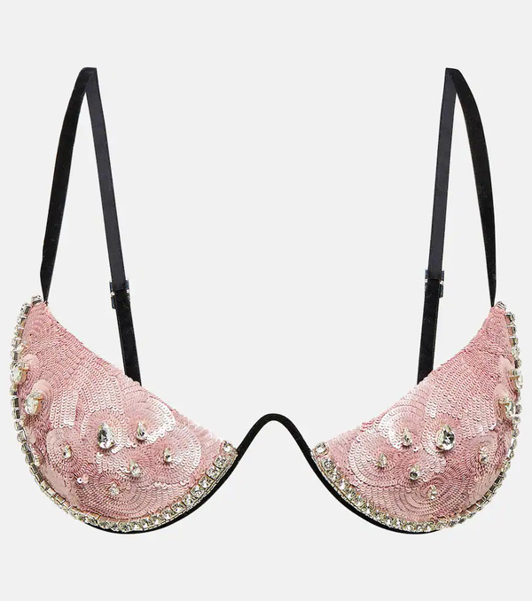  Area Area Embellished Bra Top 