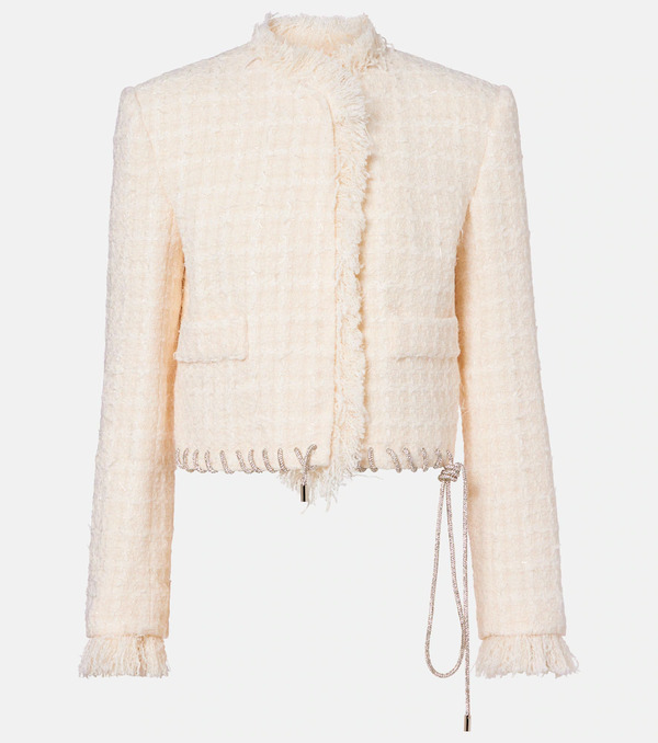  Area Area Embellished Tweed Jacket 