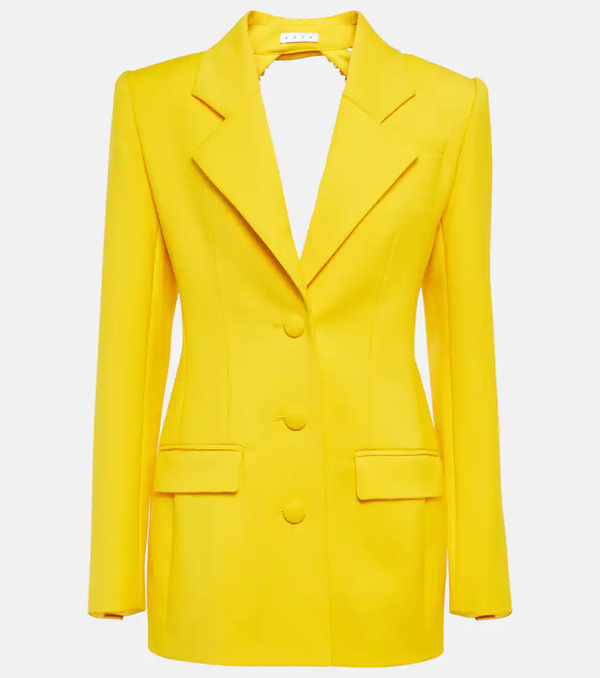  Area Area Embellished Wool Blazer Minidress 