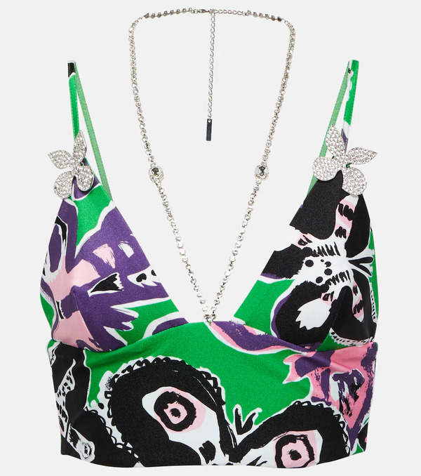  Area Area Printed Crop Top 
