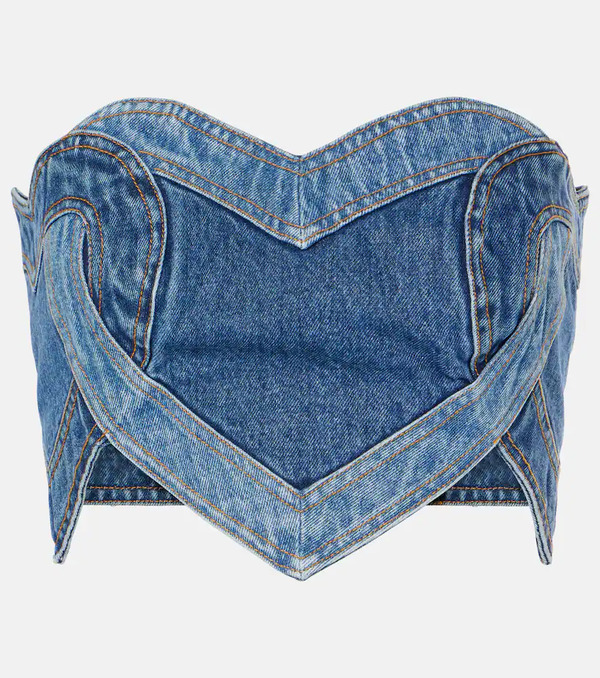  Area Area Strapless Denim Top 