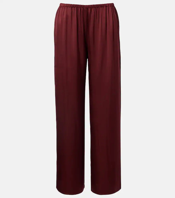  Asceno Asceno Austin Silk Satin Wide-leg Pants 