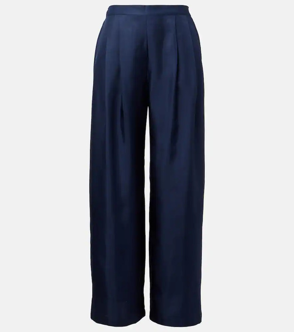  Asceno Asceno Isola Silk Wide-leg Pants 