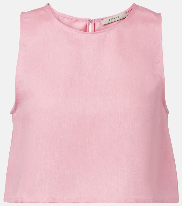  Asceno Asceno Kobe Linen Crop Top 