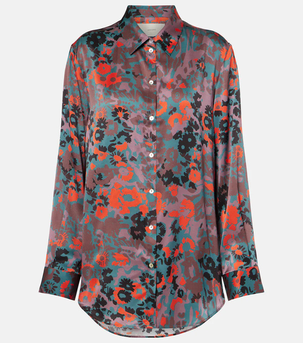  Asceno Asceno Printed Silk Charmeuse Shirt 